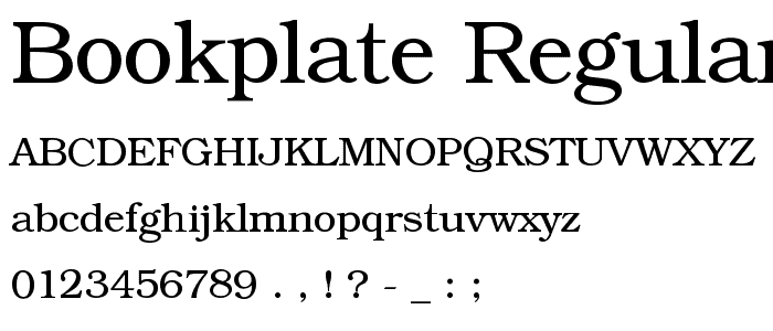 Bookplate Regular font
